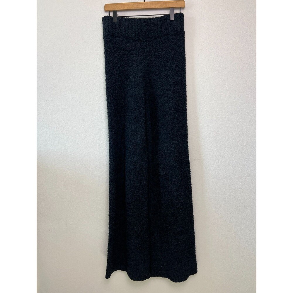 Skims Womens Cozy Knit Pants Size Medium M Black Fleece Loungewear Sleepwear